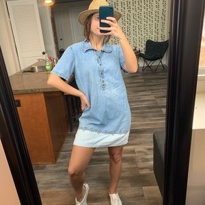 Short Sleeve Denim Dress